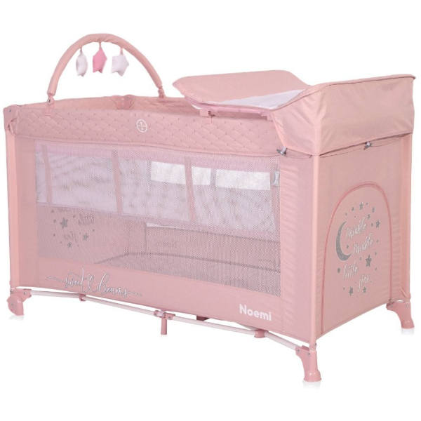 Patut pliabil Lorelli Noemi Plus, 2 nivele, cu accesorii, Mellow