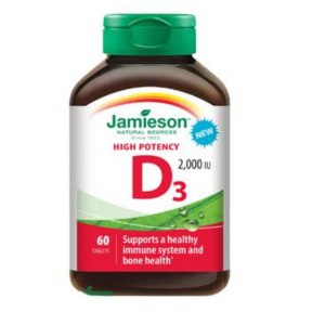 Vitamina D3 2000UI, 60tb, 1+1 cadou, Jamieson