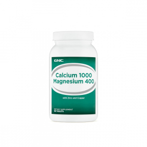 Calcium 1000mg, magnesium 400mg, 180tablete, GNC