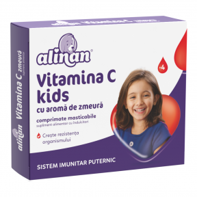 Alinan Vitamina C Kids, zmeura, 20cps, Fiterman 