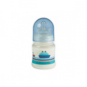 Biberon PP, decor fara BPA, cu gat larg si tetine, sistem anticolic, 150ml, BABY NOVA
