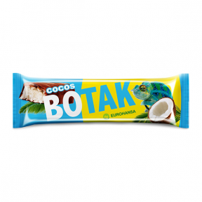 Baton de cocos in ciocolata cu lapte, 40g, Botak