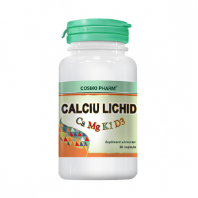 Calciu lichid (Ca, Mg, vit. D3), 30 capsule, COSMO PHARM