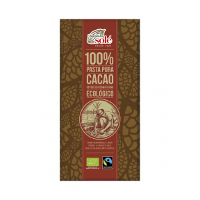  Ciocolata neagra, BIO, 100% cacao, 100g, Chocolates Sole