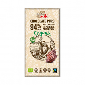 Ciocolata cu 94% cacao,100g, BIO, Chocolates Sole