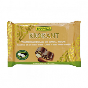 Ciocolata cristalino, cu migdale crocante,100g, Rapunzel