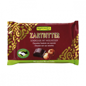 Ciocolata amaruie 60% cacao si alune intregi vegana,100g, Rapunzel