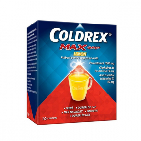Coldrex Maxgrip lemon, 10 plicuri, Omega Pharma