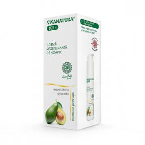Crema naturala regeneranta de noapte cu avocado si resveratrol, 45 ml, VIVA NATURA
