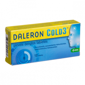 Daleron Cold 3, 12 comprimate filamte, Krka