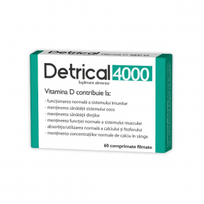 Detrical D3 4000 UI, 60 comprimate, Zdrovit