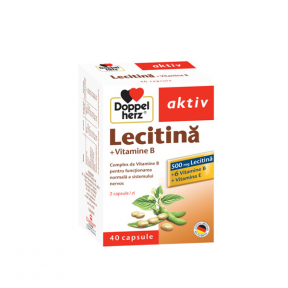 Doppelherz Aktiv Lecitina + Vitamina B + Vitamina E, 40 tb, Doppelherz 