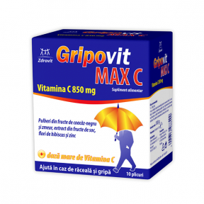Gripovit Max C, 10 pliculete, Zdrovit