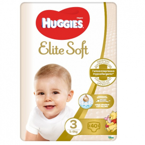 Scutece Elite Soft 3, 5-9kg,  40buc, Huggies