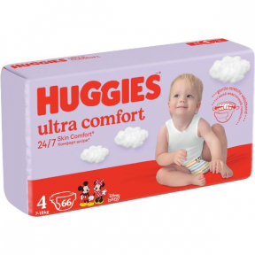 HUGGIES ULTRA CONFORT UNISEX 4 (66BUC) 7-18  KG