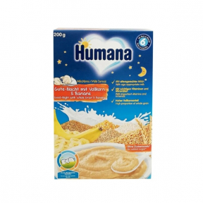 Humana Cereale Noapte Buna cu lapte, cereale integrale si banane, 200g, Humana