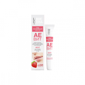 Gel hidratant pentru buze cu suc de capsuni Aevit, 20ml, Librederm