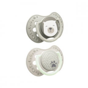 Suzeta Silicone Dynamic ,0-2 luni, 2 pcs Buddy Bear, Lovi