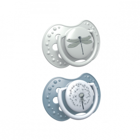 Suzeta Silicone Dynamic, 0-3 luni 2 pcs , Botanic baiat, Lovi