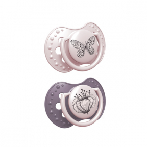 LOVI Suzeta Silicone Dynamic 3-6m 2 pcs Botanic fata
