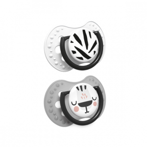 Suzeta Silicone Dynamic 18+ m 2 pcs Salt&Pepper, LOVI