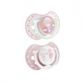 Suzeta Silicone Dynamic , 6-18m, 2 pcs , Pride&Joy, fata, Lovi