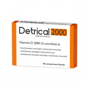 Detrical D3 2000 UI, 60 comprimate, Zdrovit