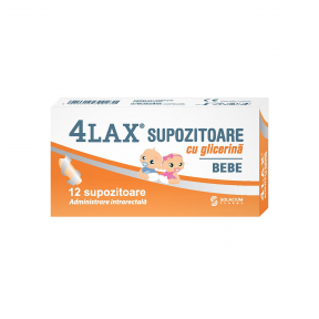 Supozitoare cu glicerina pentru bebelusi 4Lax, 12 bucati, 850mg, Solacium Pharma