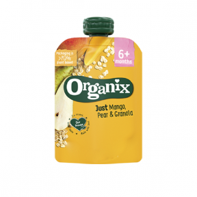 Gustare din mango, pere si ovaz, BIO, 6+ luni, 100g, Organix 