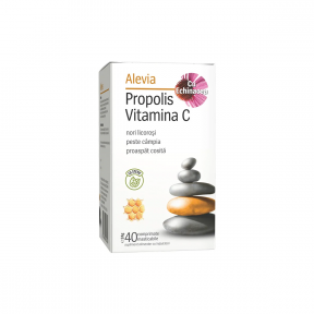 Propolis vitamina C cu echinacea, masticabile, 40 capsule, Alevia