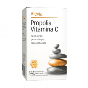 Propolis vitamina C, masticabile, 40 capsule, Alevia