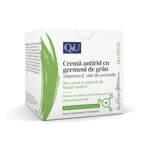 Q4U Crema antirid cu germeni de grau, 50ml, TIS