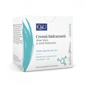 Q4U Crema hidratanta cu aloe vera, 50ml, TIS