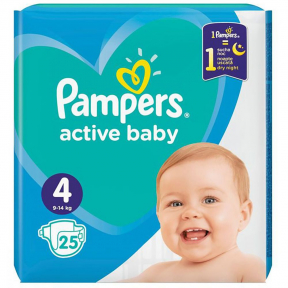 Scutece Active Baby, 9-14kg, 25buc, Pampers