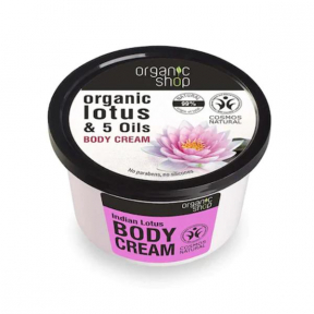 Crema de corp delicioasa Indian Lotus, 250 ml - Organic Shop