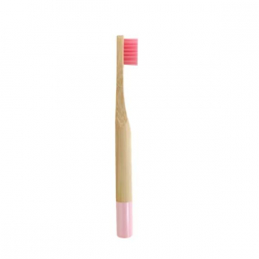 Periuta dentara din bambus, pentru copii, roz, Bamboo