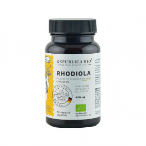 Pulbere de rhodiola, extract 3%, 60 capsule, REPUBLICA BIO