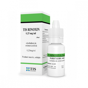 Rinoxin T 0,025% picaturi nazale , 10ml, Tis Farmaceutic