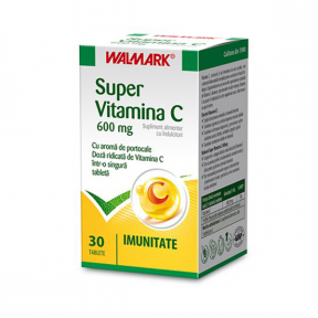 Super vitamina C cu fructe, 600mg, 30 comprimate, Walmark