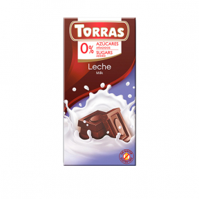 Ciocolata cu lapte (fara zahar, gluten), 75g, Torras