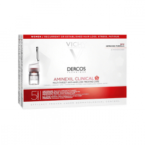 V DERCOS Aminexil Clinical 5 Femei Impotriva caderii parului, 21X6ml, Vichy