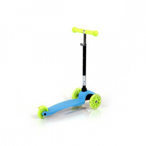 Trotineta pentru copii, 3 ani, 3 roti cu leduri, Mini, blue & green, LORELLI