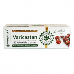 Varicastan - Cremă de masaj pentru picioare cu Hamamelis și Castan 75 ml VIVA NATURA