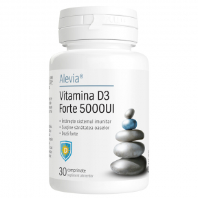 Vitamina D3 Forte 5000UI, 30 cpr, Alevia