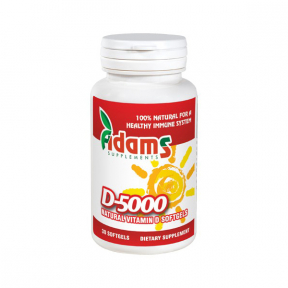 Vitamina D-5000, softgel, 30 capsule, Adams Vision