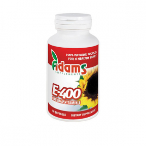 Vitamina E-400 naturala, 90 capsule, Adams Vision