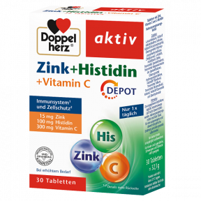 Zinc + Histidin + Vitamia C, 30cps, Doppelherz