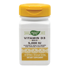 Vitamina D3 5000UI, 60cps, Nature's Way