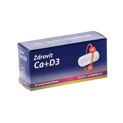 Calciu + D3, 50 comprimate, Zdrovit