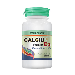 Calciu + vitamina D3, 30 tablete, COSMO PHARM